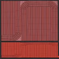Light Beige Square Rug With Modern Ribbed Texture For Living Room Decor