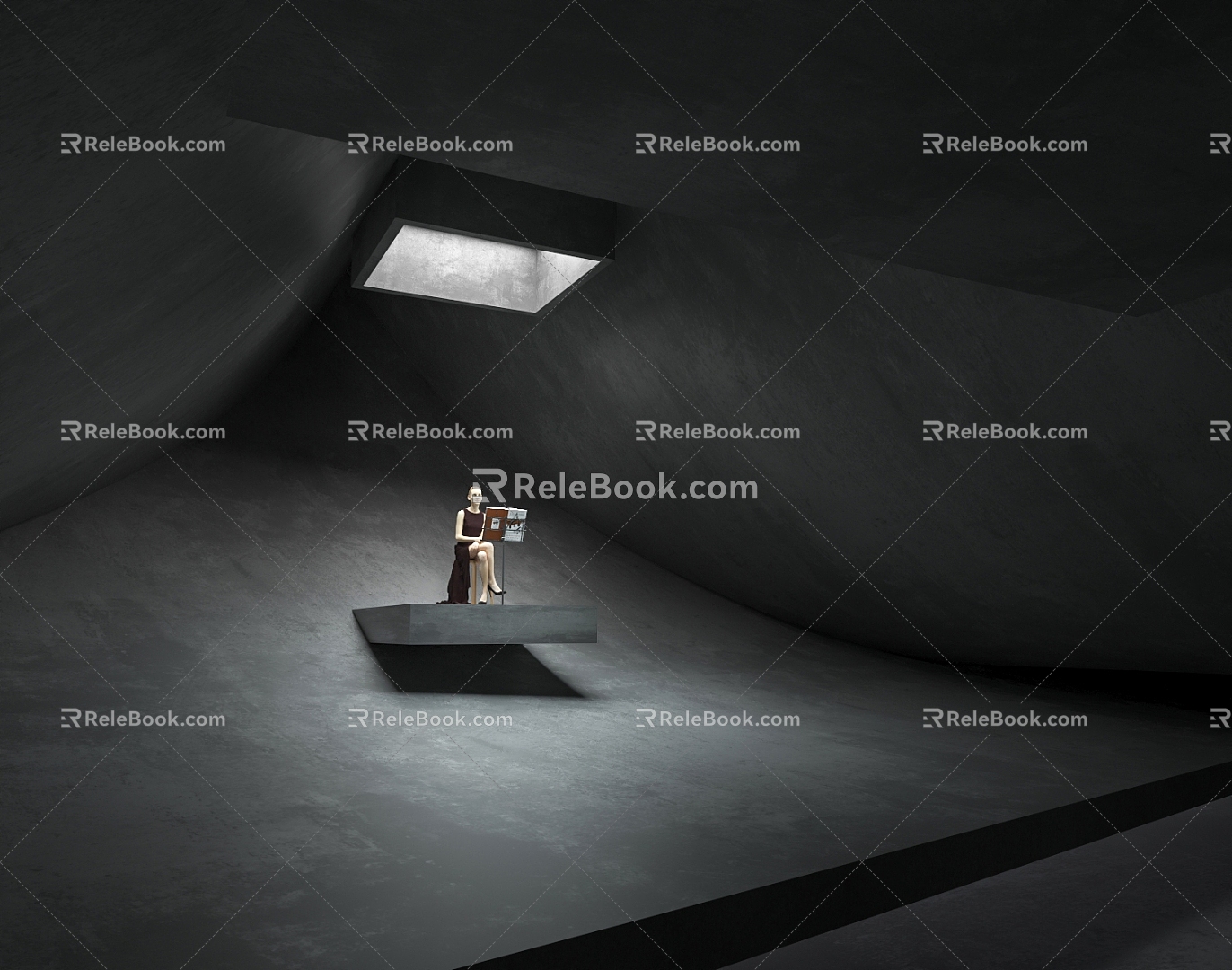 Modern Exhibition Hall 3d model