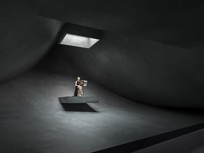 Modern Exhibition Hall 3d model