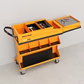 Organized Hardware Tools Storage with Tool Rack Cart Paint Cans and Safety Gear