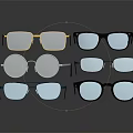 Fashion Accessories Stylish Eyeglasses with Multiple Frame Shapes Different Colors Square Round Designs Reflective