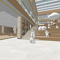 Library atrium 3d model