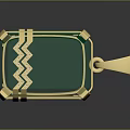 Emerald Pendant With Gold Setting And Small Diamonds For Fashion Jewelry