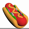 Delicious Hot Dog With Mustard Lettuce And Onions In Soft Yellow Bun