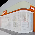 MWCI Shopping Mall Plush Toys Store with Orange White Design Display Shelves and Large Bears