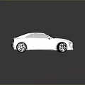 White Sports Car With Sleek Design Black Wheels And Red Brake Calipers