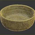 Handcrafted Ceramic Bowl Set with Striped Texture and Natural Glaze in Vintage Style