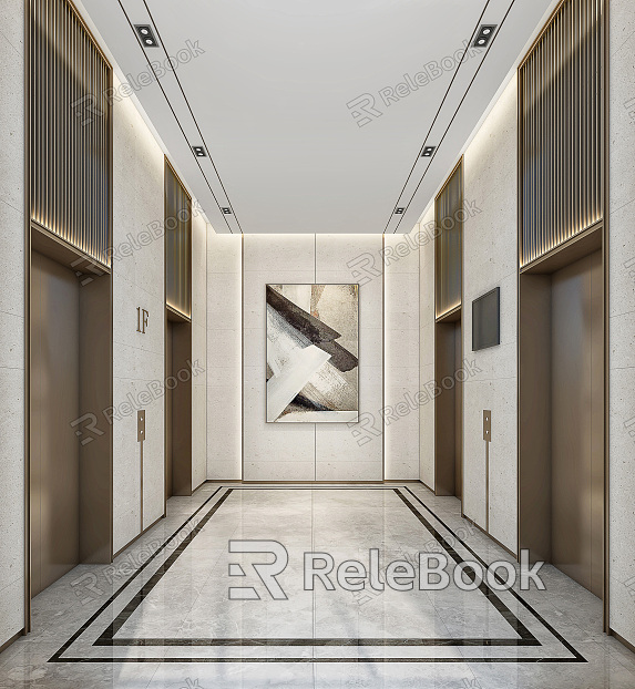 modern elevator hall model