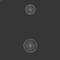 Modern White Round Recessed Downlights With Black Center Ceiling Lighting