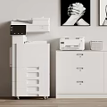 Modern Office Appliances With Multifunction Printer Scanner And Copier For Efficient Workspace 3d model