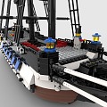 LEGO toy building blocks sailing ship warship 3d model