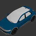 Hyundai Modern Blue SUV with Black Roof UK Plate and Stylish Black Wheels