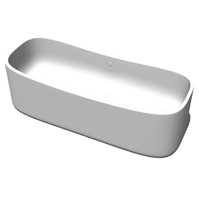 Modern Freestanding Bathtub with Minimalist Design and Sleek White Surface 3d model
