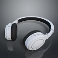 White Wireless Over Ear Headphones With Soft Ear Cushions And Adjustable Headband