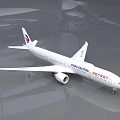 China Eastern Passenger Plane With White Body Red And Blue Logo On Reflective Ground