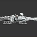 Intricate Starship Model Showcasing Cosmic Exploration And Space Adventure Design Details