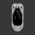 White Sports Car With Sleek Modern Design Black Roof And Black Wheels