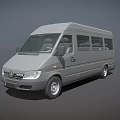 Gray Mercedes Benz Van With Spacious Interior Multiple Seats And Side Windows 3d model