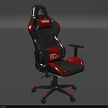 Gray and Red Ergonomic Racing Style Office Chair with Breathable Mesh Back and Swivel Base