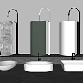 Modern Washstand Column Basin Floor Basin Wash Basin Table Basin Round Table Basin 3d model