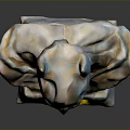 Batman Bust Sculpture With Mask Bat Ears And Yellow Logo On Base