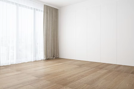 Modern Curtains Minimal 3d model
