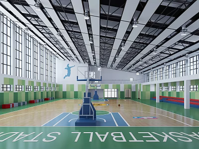 Modern Basketball Gymnasium 3d model