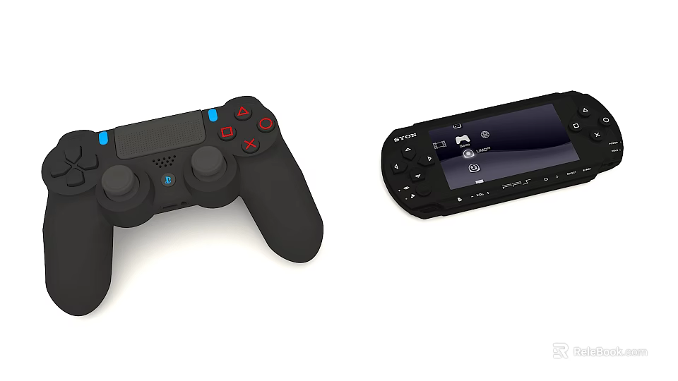 High Quality Entertainment Electronics Including Game Controller And Handheld Game Console 3d model 