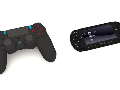 High Quality Entertainment Electronics Including Game Controller And Handheld Game Console 3d model