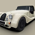 Vintage Cream Colored Convertible Car With Black Top And Classic Design