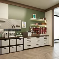 Modern Entryway Cabinet And Sideboard With Storage Drawers And Open Shelves