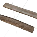 Stone Wood Long Strips With Natural Rustic Texture For Home Decor 3d model
