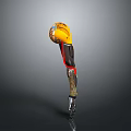 Advanced Modern Prosthetic Leg With Carbon Fiber Frame And Yellow Black Design