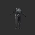 Detailed Game and Movie Character Black Long Coat Belt and Boots Costume Design