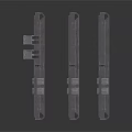 Three Durable Black Metal Sliding Equipment Parts For Industrial Applications