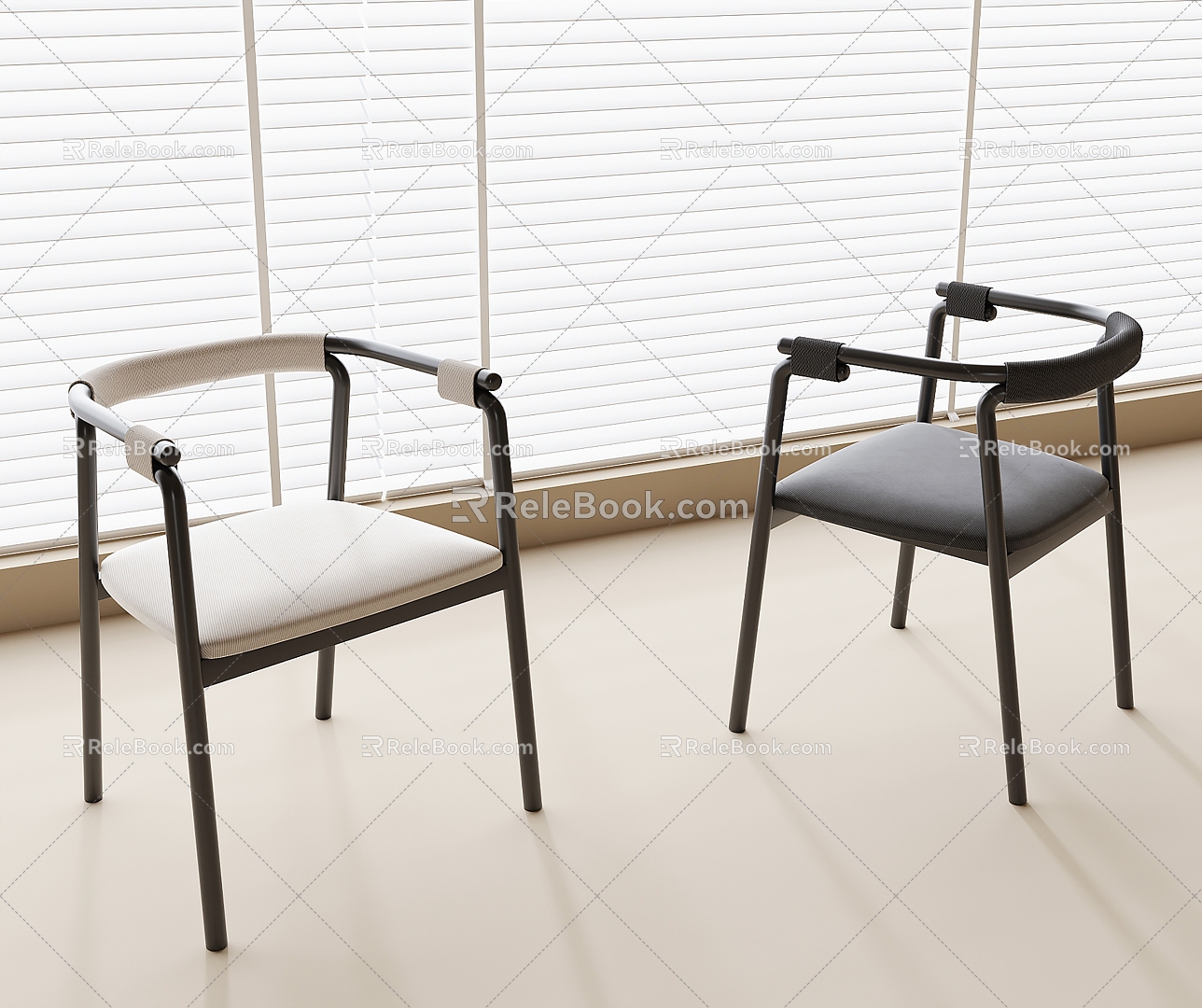 Dining Chair Single Chair Leisure Chair 3d model