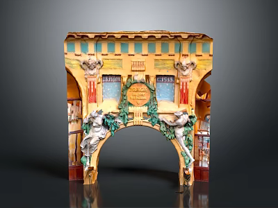 Modern Open Concept Kitchen Interior Design With Island Counter And Appliances 3d model