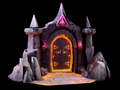 Scene Elements Game Scene Fantasy Gate 3d model