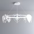 Modern Leaf Shaped Chandelier With Ring Structure And Different Color Options 3d model