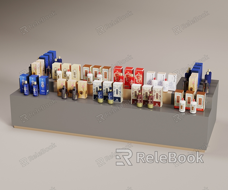 Liquor Bottle Display Rack Combination Nakajima Display Rack model