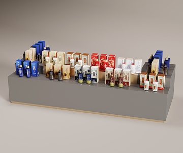 Liquor Bottle Display Rack Combination Nakajima Display Rack 3d model