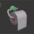 Essential Household Toilet Paper Roll with Sturdy Chrome Wall Mounted Holder for Bathroom Use