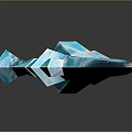Fantasy Blue Crystal Decorative Sword With Ornate Hilt And Shiny Blade