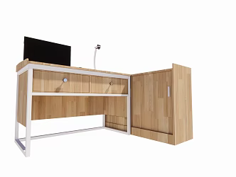 Modern podium intelligent solid wood podium 3d model