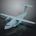 Gray Rescue Twin Turboprop Aircraft With Red Cross Tail Insignia And Wing Tips