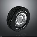 Durable Off Road Car Tire with Silver Alloy Wheel Rim and BFGoodrich All Terrain TA