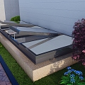 Villa lighting well row skylight 3d model