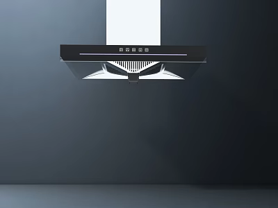 Modern Kitchen Range Hood With Sleek Black Design And Efficient Ventilation 3d model
