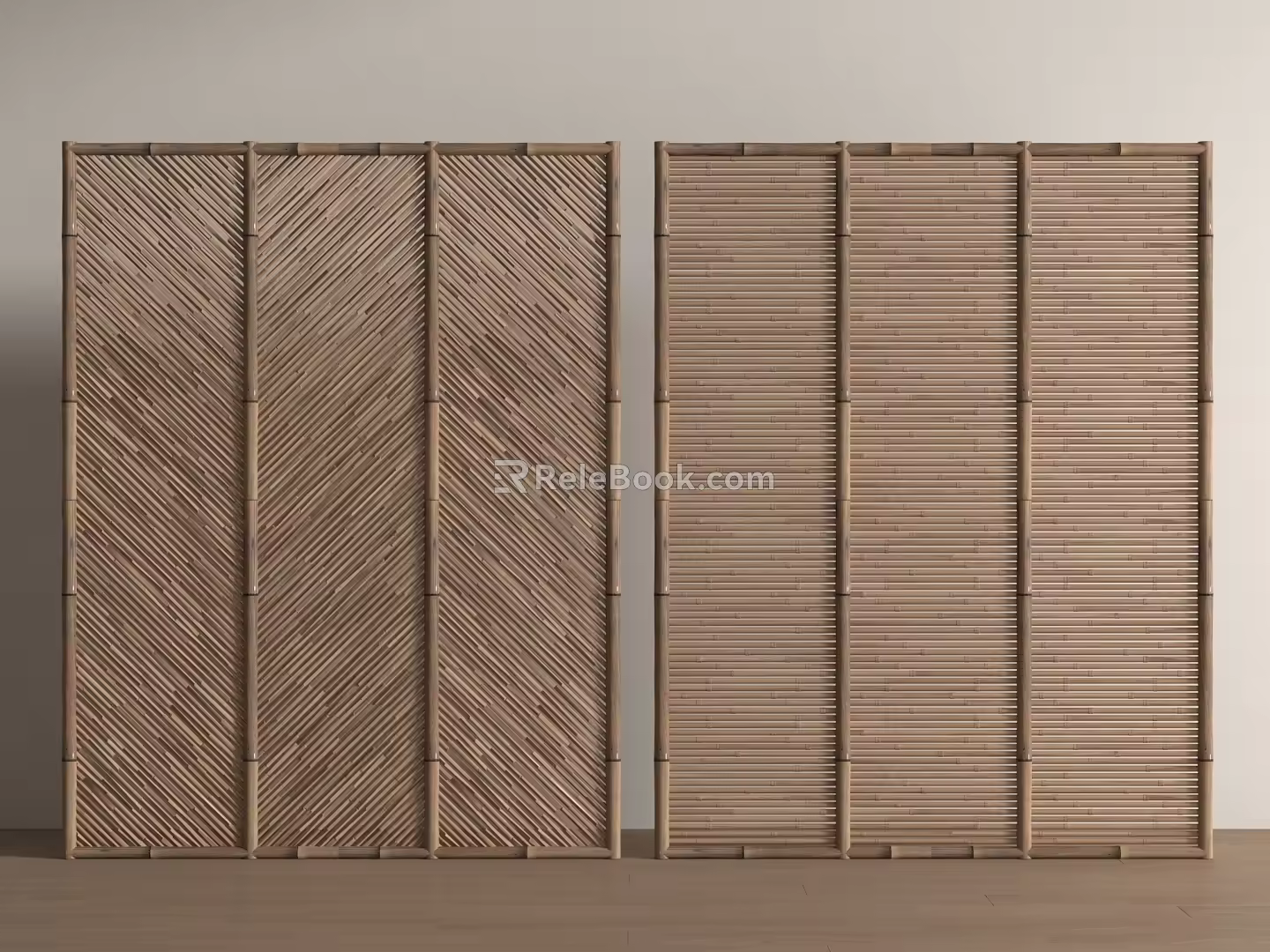 Modern Bamboo Fence Partition 3d model