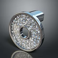 Fashion Apparel Decorative Metallic Circular Diamond Studded Accessory with Shiny Design